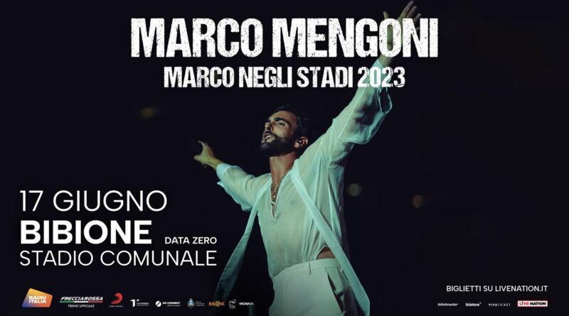 Marco Mengoni 17 giugno 2023 a Bibione allo Stadio Comunale